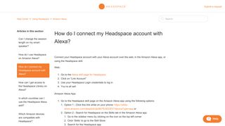 How do I connect my Headspace account with Alexa? – Help Center