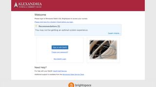 D2L Brightspace Login for Alexandria Technical & Community College