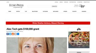 Alex Tech gets $100,000 grant | Echo Press