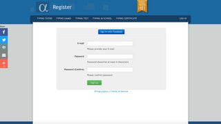Register - Free typing lessons, games, typing test - Alfa Typing