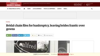 Alfred Angelo Bridal files for bankruptcy, abruptly shutters dozens of ...