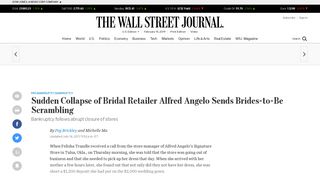 Sudden Collapse of Bridal Retailer Alfred Angelo Sends Brides-to-Be ...