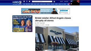 Bridal retailer Alfred Angelo closes abruptly all stores | KIRO-TV