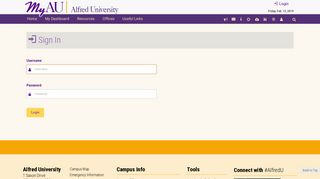 Login : My Alfred University