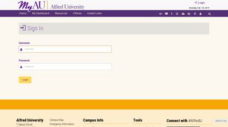 Sign In - Login : My Alfred University