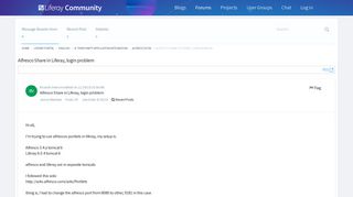 Alfresco Share in Liferay, login problem - Forums - Liferay Community