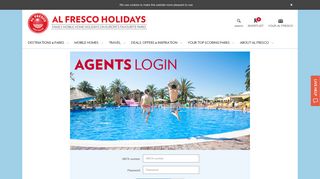 Travel Agent log in - Al Fresco Holidays