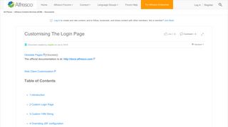 Customising The Login Page | Alfresco Community