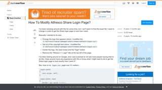 How To Modify Alfresco Share Login Page? - Stack Overflow