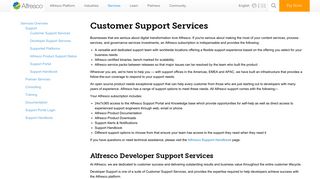 Customer Support Services | Alfresco