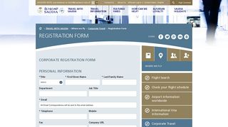 Registration Form - Saudia