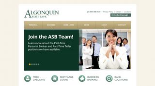 Algonquin State Bank: Welcome