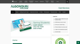 Card Services - Algonquin College