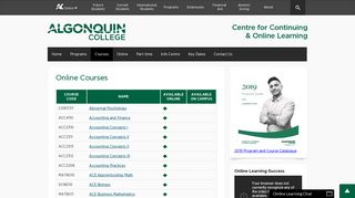Online Courses - Algonquin College