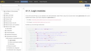 4.1.1. Login modules - eXo Platform Documentation