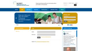 Member Login | Australian Council for Private Education and Training