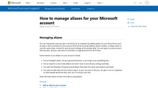 How to manage aliases for your Microsoft account - Microsoft Support