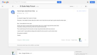 Cannot login using Domain Alias - Google Product Forums