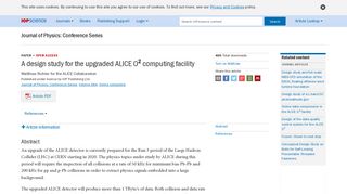 A design study for the upgraded ALICE O2 computing facility ...