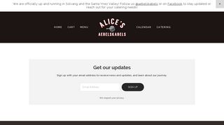 Email signup — Alice's Aebelskabels