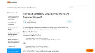 How can I contact my Email Service Provider's Customer Support ...