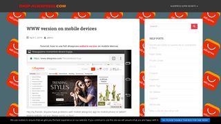 WWW version on mobile devices – Aliexpress Shopping
