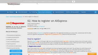 Tutorial 02 - How to register on AliExpress - Aliexpress Brands