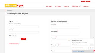 Log in / Register - AliExpress Agent | AliExpress Order Consolidator