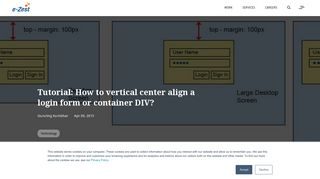 Tutorial: How to vertical center align a login form or container DIV?