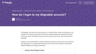 How do I login to my Alignable account? – Alignable Help Center