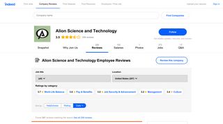Working at Alion Science and Technology: 205 Reviews | Indeed.com