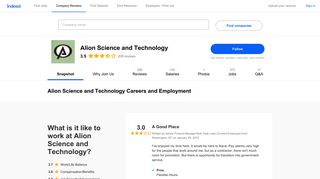 Alion Science and Technology Careers and Employment | Indeed.com