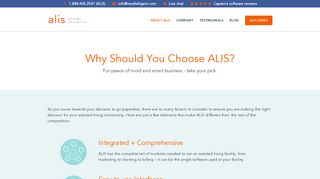 Why Alis | ALIS | Assisted Living Software - Medtelligent