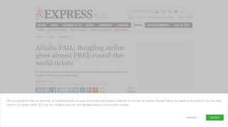 Alitalia FAIL: Bungling airline gives almost FREE round-the-world ...