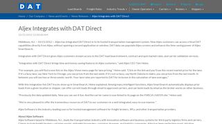 Aljex-Integrates-with-DAT-Direct - DAT - DAT.com