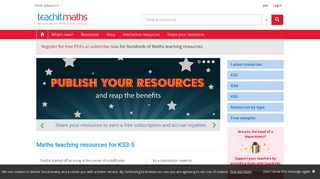 Teachit Maths: 100s of maths teaching resources