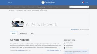 All Auto Network Ratings & Reviews | DrivingSales Vendor Ratings