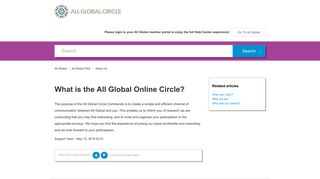 What is the All Global Online Circle? – All Global