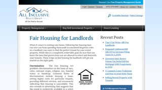 Fair Housing For Landlords | All Inclusive Realty Group