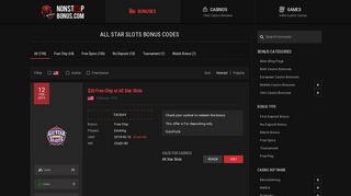 All Star Slots Bonus Codes | All All Star Slots Bonuses - 2019