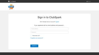 ClubSpark / Account / Sign in