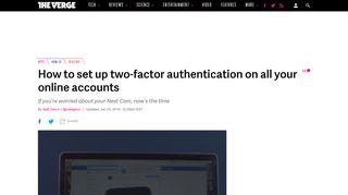 How to set up two-factor authentication on all your online accounts ...