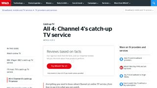 All 4: Channel 4's Catch-Up TV Service - Which?