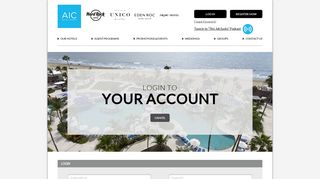 Log In - AIC Hotel Group | All-Inclusive Hard Rock Hotels Cancun ...