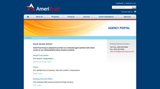 Agent Systems Log-in Portal - AmeriTrust Group, Inc.