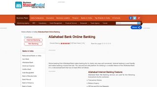 Allahabad Bank Online Banking - Net Banking Feature, Personal and ...