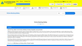 Safe Online Banking - Allahabad Bank