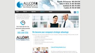 Staff Placement | Professional Staff | Alcoa, TN - Allcor Staffing ...