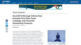 ALLDATA Manage Online Now Includes Five New Parts Catalogs and ...
