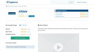 Alldata Reviews and Pricing - 2019 - Capterra